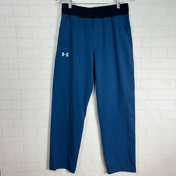 Under Armour Mens Sweatpants size L Blue Straight leg soft comfortable - Picture 1 of 13